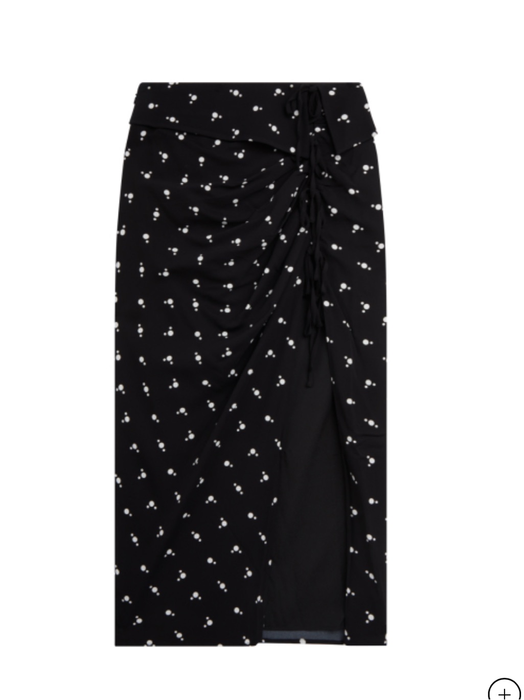 Self-Portrait Black And White Polka Dot Midi Skirt With Ribbon Details -Bnwt Us2